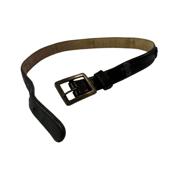 Vintage JOHNNY FARAH Black Leather Western Belt with Spur Boots Size 28 Small main image 10